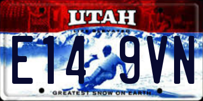 UT license plate E149VN