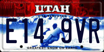 UT license plate E149VR