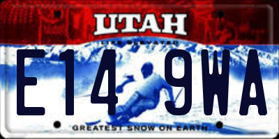 UT license plate E149WA