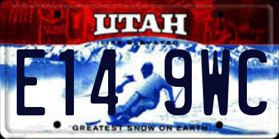UT license plate E149WC