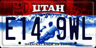 UT license plate E149WL
