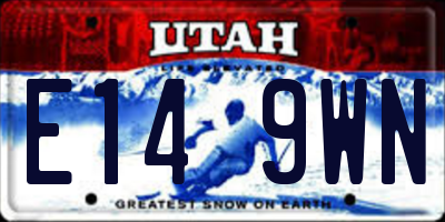 UT license plate E149WN
