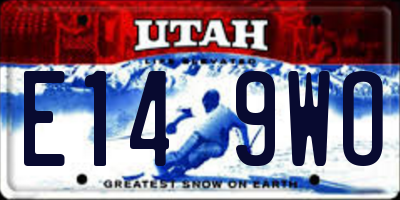UT license plate E149WO