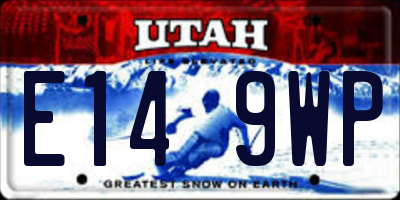 UT license plate E149WP