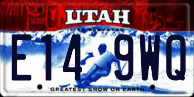 UT license plate E149WQ
