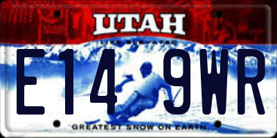 UT license plate E149WR