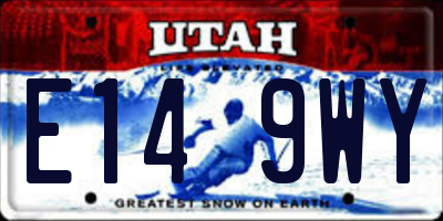 UT license plate E149WY