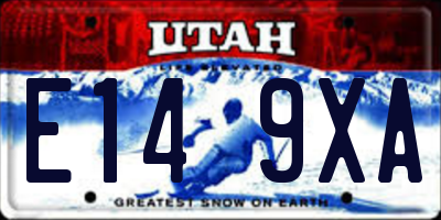 UT license plate E149XA