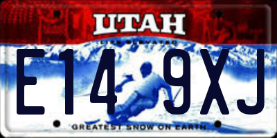 UT license plate E149XJ