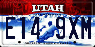 UT license plate E149XM