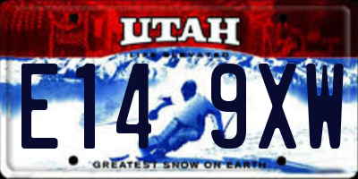 UT license plate E149XW
