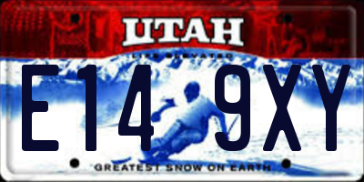 UT license plate E149XY