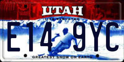 UT license plate E149YC