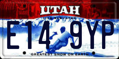 UT license plate E149YP
