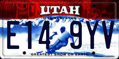 UT license plate E149YV