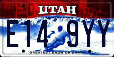 UT license plate E149YY