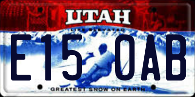 UT license plate E150AB