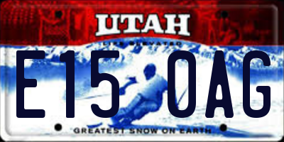 UT license plate E150AG