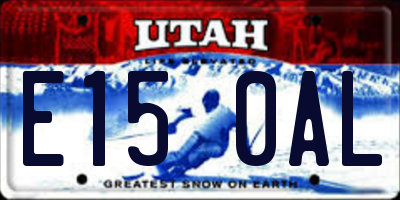 UT license plate E150AL