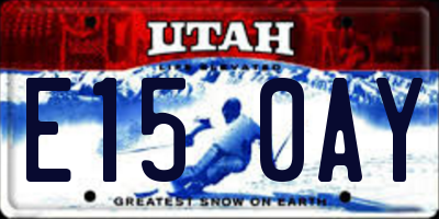 UT license plate E150AY