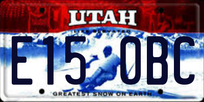 UT license plate E150BC