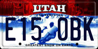 UT license plate E150BK