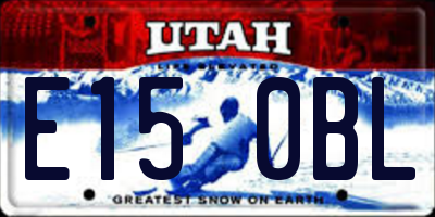 UT license plate E150BL