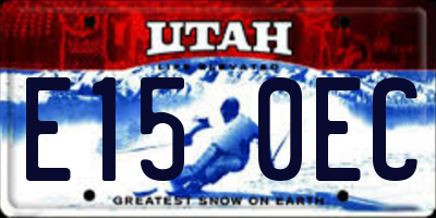 UT license plate E150EC