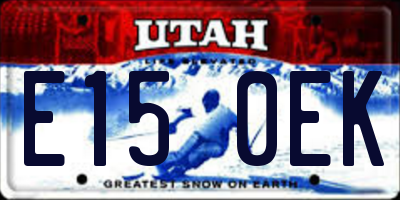 UT license plate E150EK