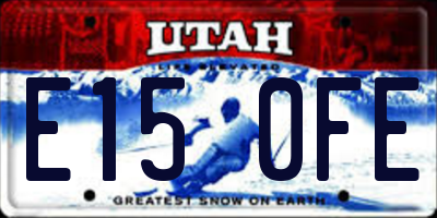 UT license plate E150FE