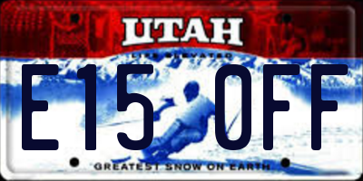 UT license plate E150FF