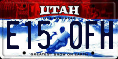 UT license plate E150FH