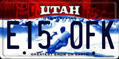 UT license plate E150FK