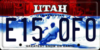 UT license plate E150FO