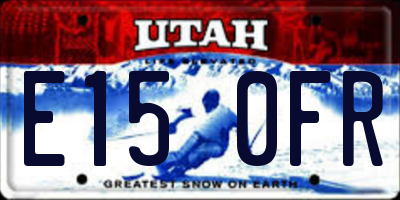 UT license plate E150FR