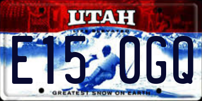 UT license plate E150GQ