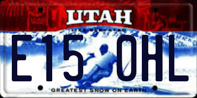 UT license plate E150HL