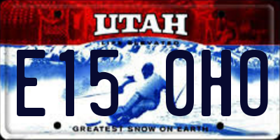 UT license plate E150HO