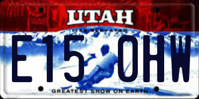 UT license plate E150HW
