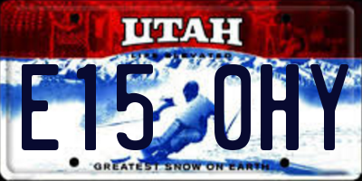 UT license plate E150HY