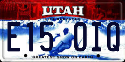 UT license plate E150IQ