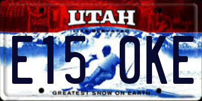UT license plate E150KE