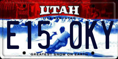 UT license plate E150KY