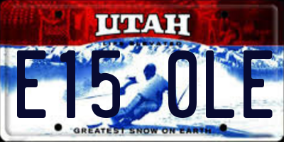 UT license plate E150LE