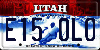 UT license plate E150LO