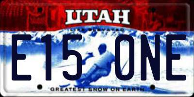 UT license plate E150NE