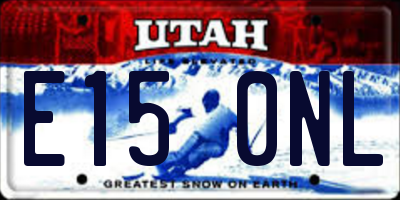 UT license plate E150NL