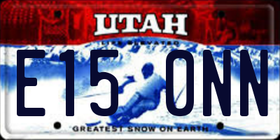 UT license plate E150NN