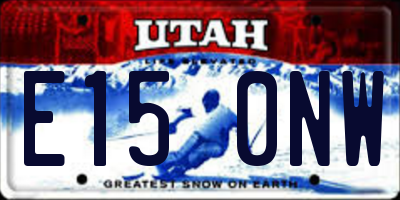 UT license plate E150NW