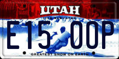 UT license plate E150OP